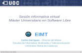 Sesión informativa del Máster en Software Libre de la UOC