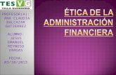 éTica de la administración financiera