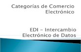 Categorías de comercio electrónico-Edi Intercambio Electrónico de Datos
