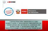 CAPACITACIÓN DIRIGIDA A LOS DIRECTIVOS Y DOCENTES INSCRITOS " NORMAS DE CONVIVENCIA" 2014