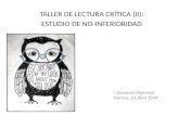 Taller de lectura crítica (II): Estudio de No-Inferioridad.