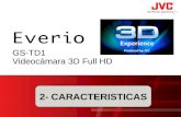 Caracteristicas Videocamara 3D Full HD JVC GS-TD1
