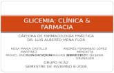 Glicemia.  Clínica Y Farmacia