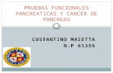 Pruebas funcionales pancreaticas y cancer de pancreas