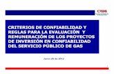 Regulación de confiabilidad para el servicio de gas natural – Resolución CREG-054/2012