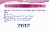 Diapositivas- teorias de la inteligencia - Estefania Elisa Alva Barrantes