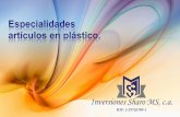 Presentacion de productos especialidades articulos en plastico.