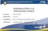 UTPL-INTRODUCCIÓN A LA PSICOLOGÍA CLÍNICA-I-BIMESTRE-(OCTUBRE 2011-FEBRERO 2012)