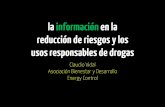 La información en la reducción de riesgos y los usos responsables de drogas