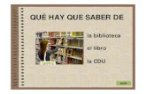 Biblioteca, libro, cdu.