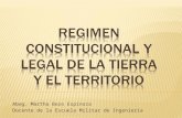 Marco constitucional y legal del régimen de tierras y territorio
