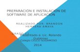 Preparación e instalación de software de aplicación