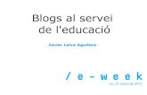 Blogs al servei de l'educació (E-week Vic 2010)