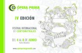 Catalogo IV Edición Festival Ópera Prima en Corto Granada