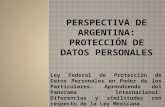 Perspectiva de Argentina:  Protección de Datos Personales