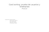 Card sorting, prueba de usuarios y wireframes