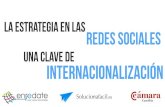 La estrategia en redes sociales, una clave de internacionalización #enredatecs2014  @davidmacalduch