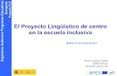PEL-Proyecto linguistico de centro, en la escuela inclusiva