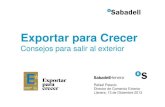 ... Y tú, ¿por qué no exportas?. "Exportar para Crecer". Banco SabadellHerrero