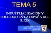 Tema 5   La Sociedad Y La IndustrializacióN En La EspañA Del S. Xix