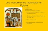 Los instrumentos musicales en egipto