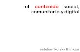 El Conocimiento / Contenido Social - Spanish Language Presentation to EBE Dominicana 2013