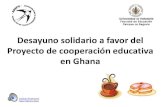 Desayuno solidario a favor del Proyecto de cooperación educativa en Ghana