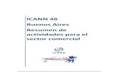 ICANN 48 Resumen de actividades para el sector comercial