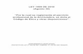 Ley 1409 de 2010-Reglamentación del ejercicio profesional de la archivística