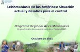 Leishmaniasis en las Américas: Situación actual y desafíos para el control (Octubre 2011)