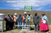 Informe de monitoreo ambiental participativo sobre calidad de agua y aire (Aruntani – Moquegua)