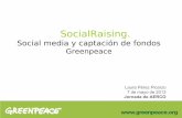 Social raising social media y captación de fondos, greenpeace
