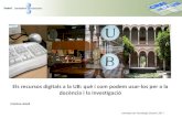 Els recursos digitals a la UB: què i com podem usar-los per a la docència i la investigació
