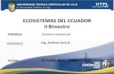 UTPL-ECOSISTEMAS DEL ECUADOR-II-BIMESTRE-(OCTUBRE 2011-FEBRERO 2012)