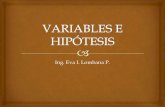 Variables e Hipótesis E.Lombana