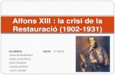 Crisi de la restauració: el regnat d'Alfons XIII