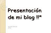 PresentacióN De Mi Blog !!