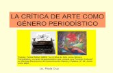 Crítica de Arte. Clase Prof. Paula Cruz