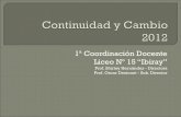 Liceo 15 continuidad y cambio 1º coordinación docente marzo 2012