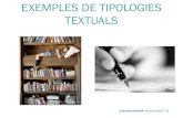 Exemples de tipologies textuals.ACTIVITATS.