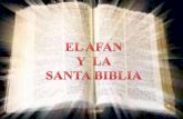 El afan y la santa biblia