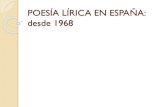 Poesía lírica en España desde 1968