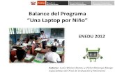 Balance del Programa una laptop por niño 2013