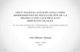 Open Journal Systems (OJS) como herramiento de divulgación de la producción científica en bibliotecología