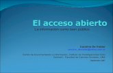 Open acces - acceso abierto a información médica