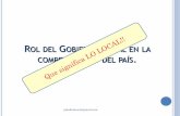 ROL DEL GOBIERNO LOCAL EN LA COMPETITIVIDAD DEL TERRITORIO. Lic. Julio de La Roca