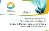 Unidad 1: Democracia electrónica y participación ciudadana. Temas 1 y 2: