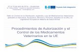 Autorización y Control de los Medicamentos Veterinarios en la UE