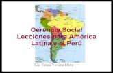 Gerencia Social: Lecciones para América Latina y el Perú