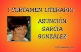 Presentación  en la entrega de premios del I Certamen Literario "Asunción GarcíaGonzález"